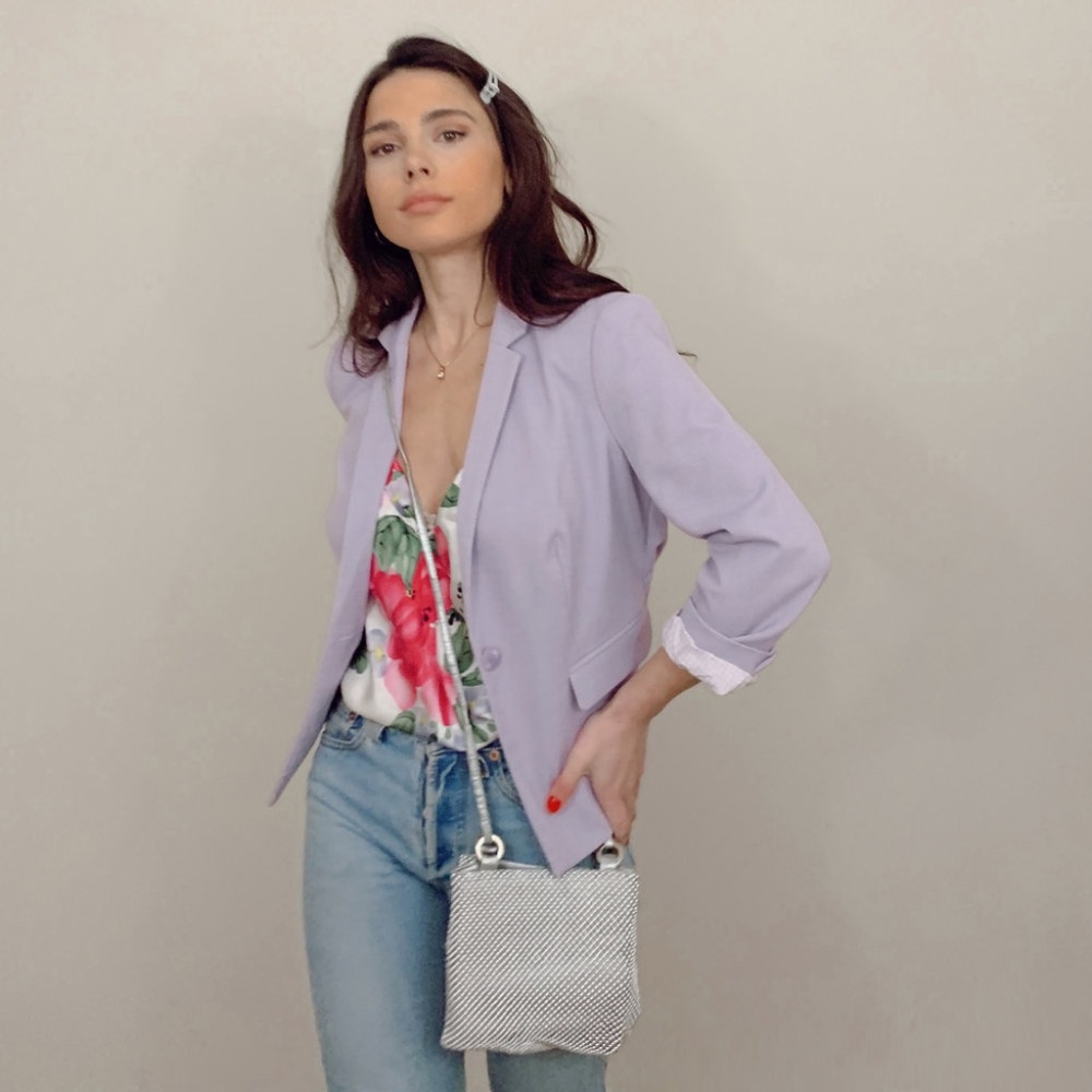 lavender blazer